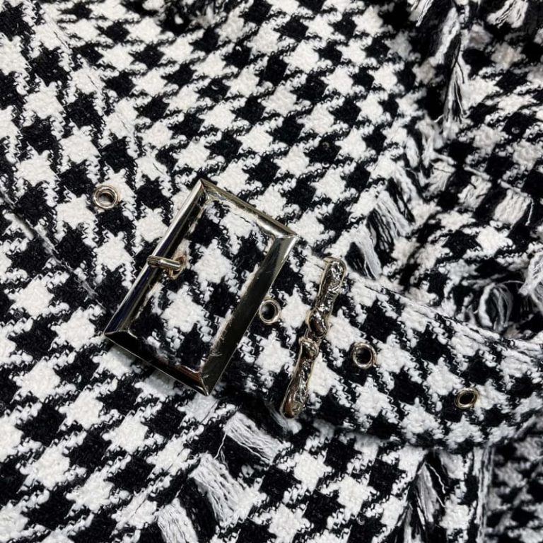 BALMAIN Best Quality Black and white check jacket-4