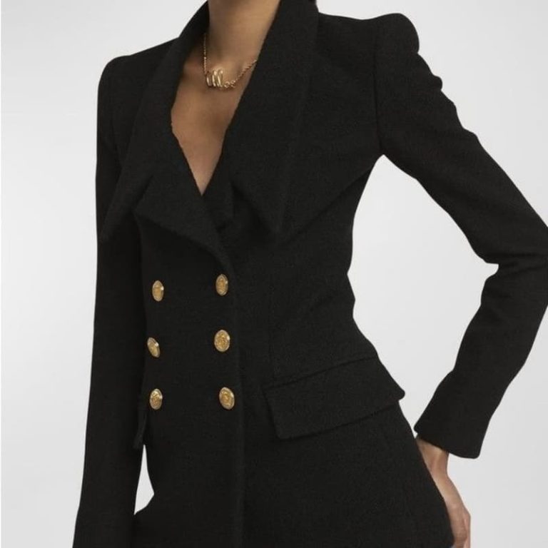 BALMAIN Large lapel Slim thin suit jacket-7