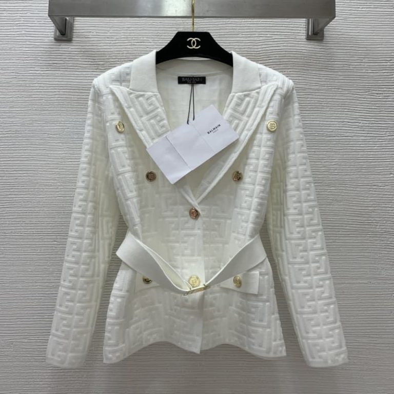 BALMAIN Slim and thin long-sleeved knit jacket cardigan top-4