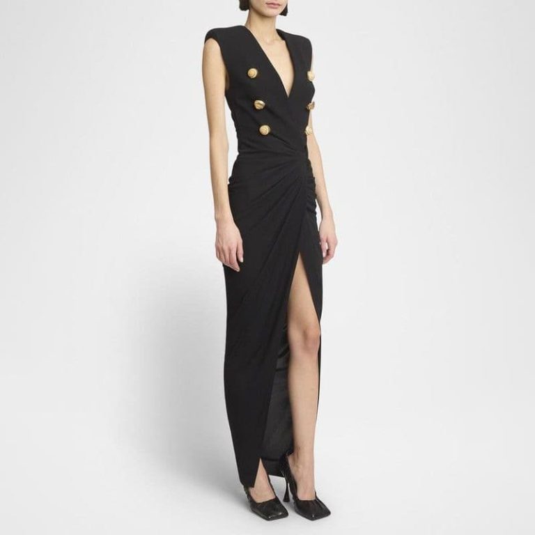 BALMAIN best quality Velvet dresses-5