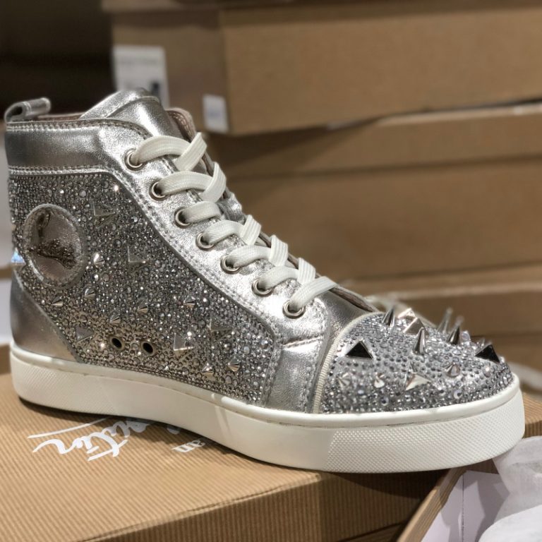 Christian Louboutin Top quality silver natress spikes sneaker