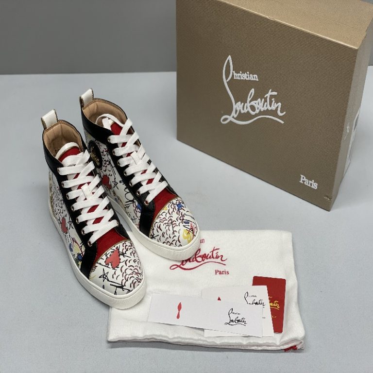 Christian Louboutin top quality Cartoon patern leather flat sneaker5