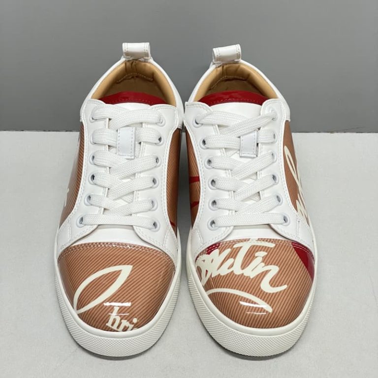 Christian Louboutin women Patent Leather Sneakers men dress shoes-4