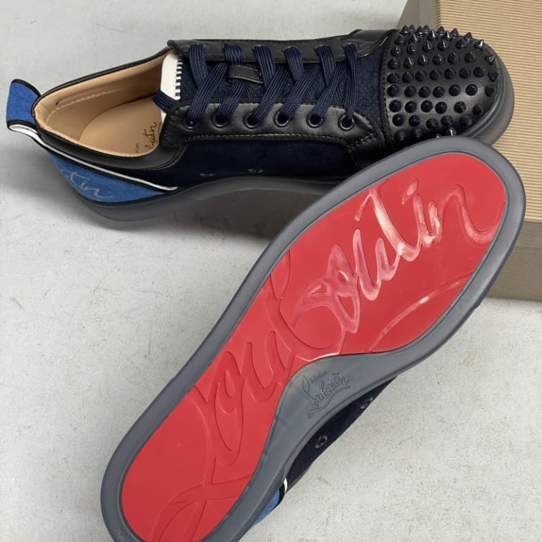 Christian Louboutin women Spike Accents Sneakers men dress shoes-3