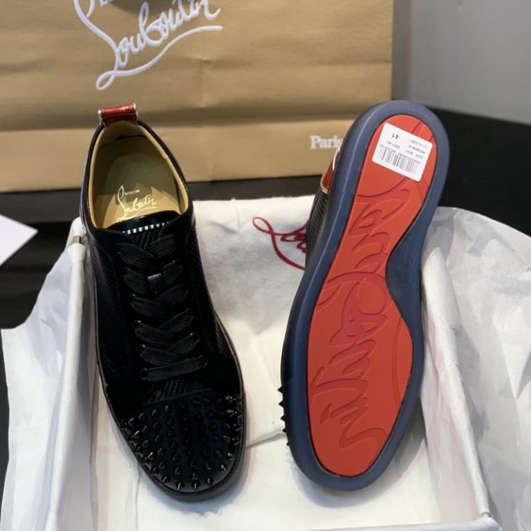 Christian Louboutin women Spike Accents leather Sneakers men dress shoes-3