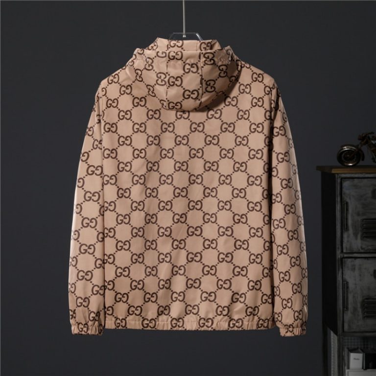 GUCCI high quality MEN zipper pockets letter printed hooded zipper jackets2