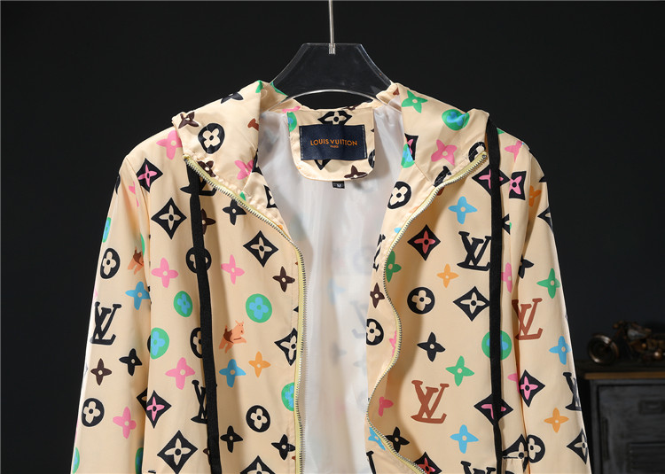 LV high quality colorful monogram printed zipper jacket2