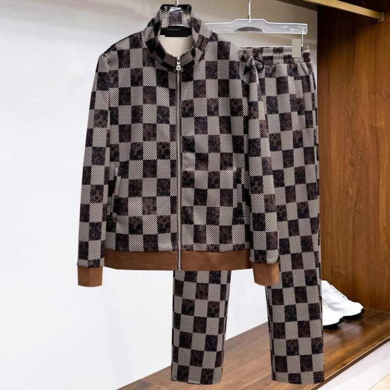 Louis Vuitton Checked Brown Long tracksuits-1