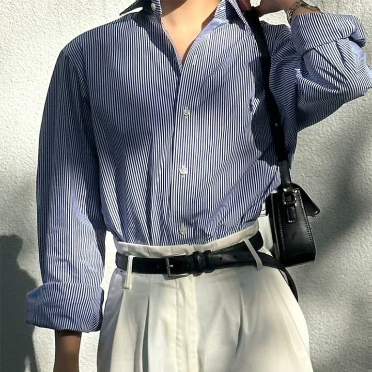 Ralph Lauren Blue And White Striped Shirt-8