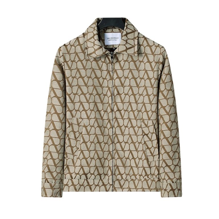 Valentino high quality men's lapel full logo print jacket4