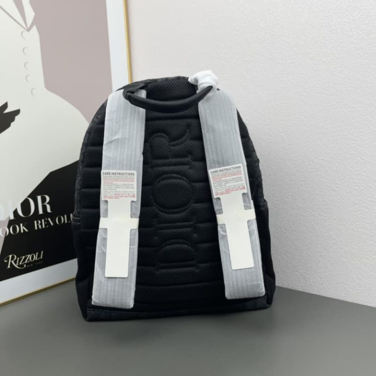 Dior High quality men and women backpacks computer backpacks Made of CD pattern canvas with elaborate buckle flap design-3