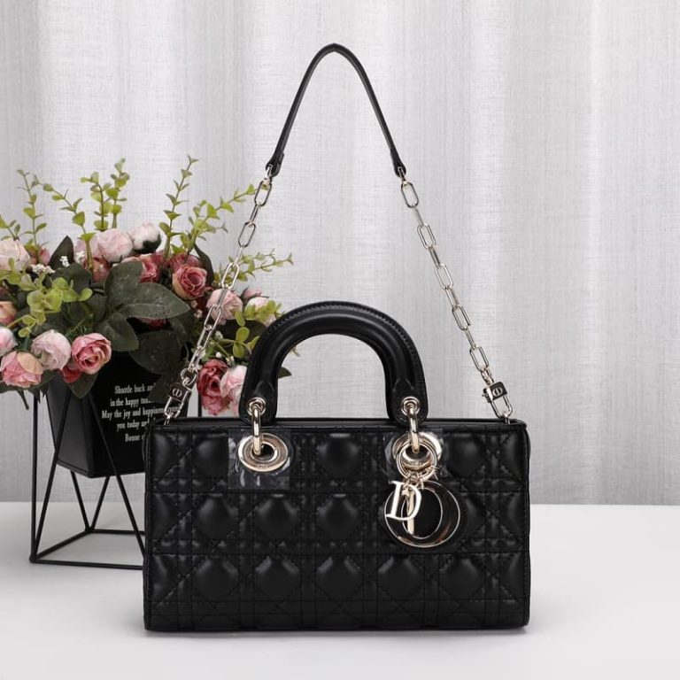 Dior High-quality women wallet Handbag Shoulder bag Rattan plaid seized surface line With a detachable chain-3