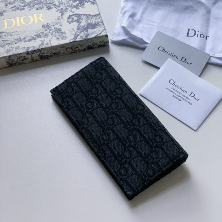 Dior High-quality women wallet Men suit wallet wallet with black head layer cowhide-2