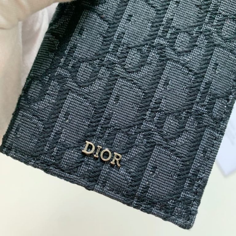 Dior High-quality women wallet Men suit wallet wallet with black head layer cowhide-3