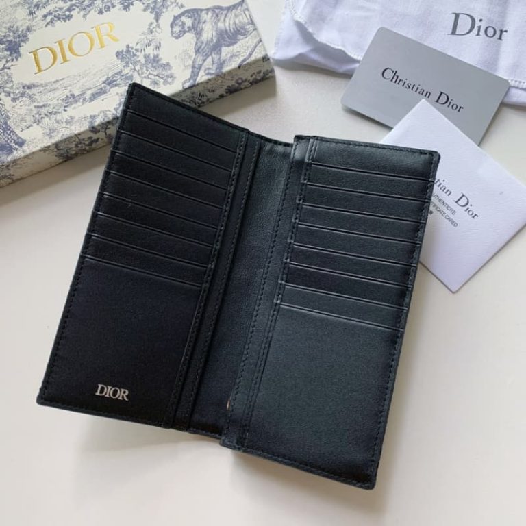 Dior High-quality women wallet Men suit wallet wallet with black head layer cowhide-4