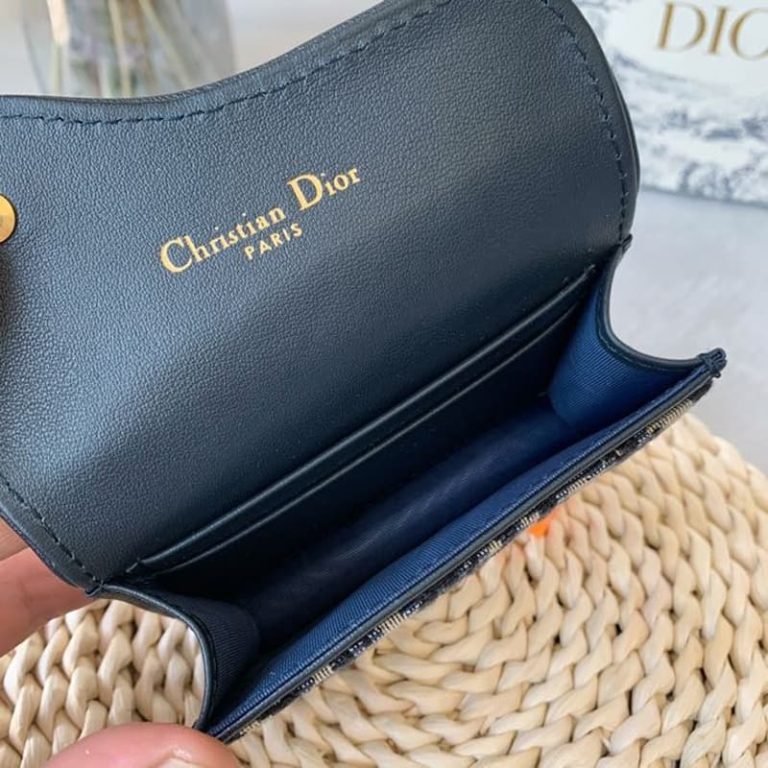 Dior high quality women wallet men saddle small card bag with exquisite hot stamping accessories-8