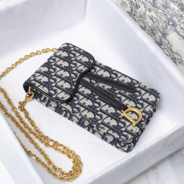 Dior high quality women wallet shoulder bag cell phone bag retro printing pattern embroidery -1