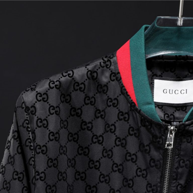 Gucci High Quality Men Black Letter Zipper Full Logo Printed Jacket FZ269 (2)