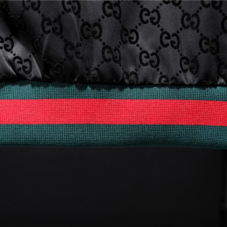 Gucci High Quality Men Black Letter Zipper Full Logo Printed Jacket FZ269 (6)