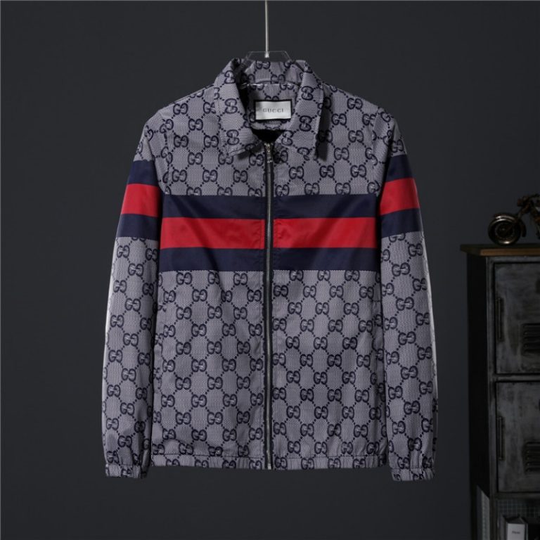 Gucci High Quality Men Blue Letter Zipper Full Logo 1921 Printed Jacket FZ271 (6)