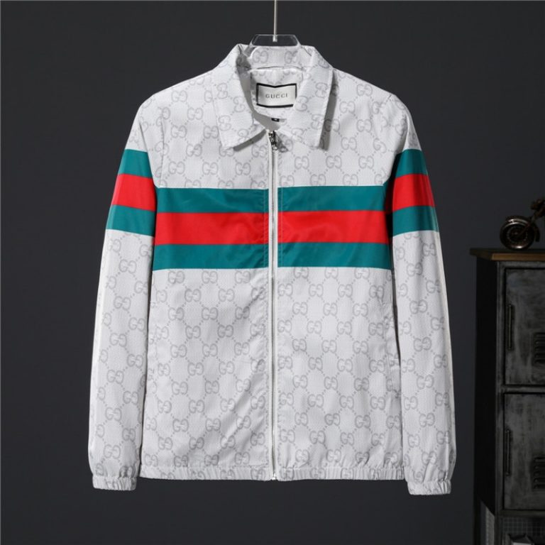 Gucci High Quality Men White Letter Zipper Full Logo 1921 Printed Jacket FZ270 (3)