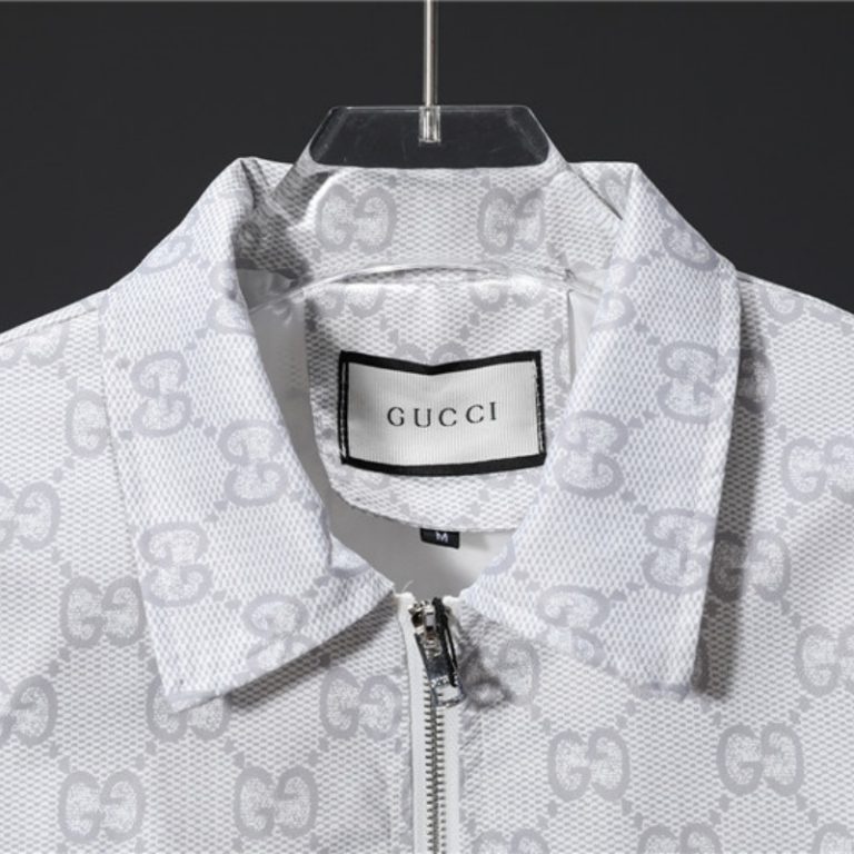 Gucci High Quality Men White Letter Zipper Full Logo 1921 Printed Jacket FZ270 (5)