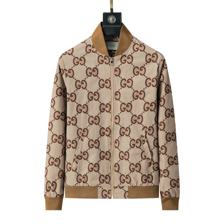 Gucci High Quality Men's Black Brown Letter Printed Hooded Zipper Jackett FZ276 (2)