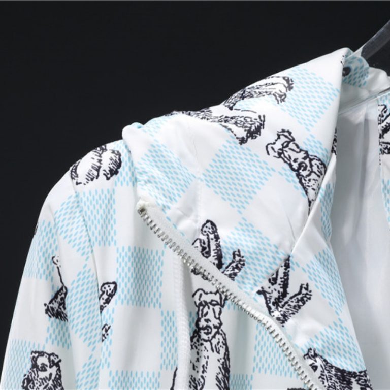 Louis Vuitton LV High Quality Men Blue puppy print Zipper Full Logo Printed Jacket FZ272 (5)