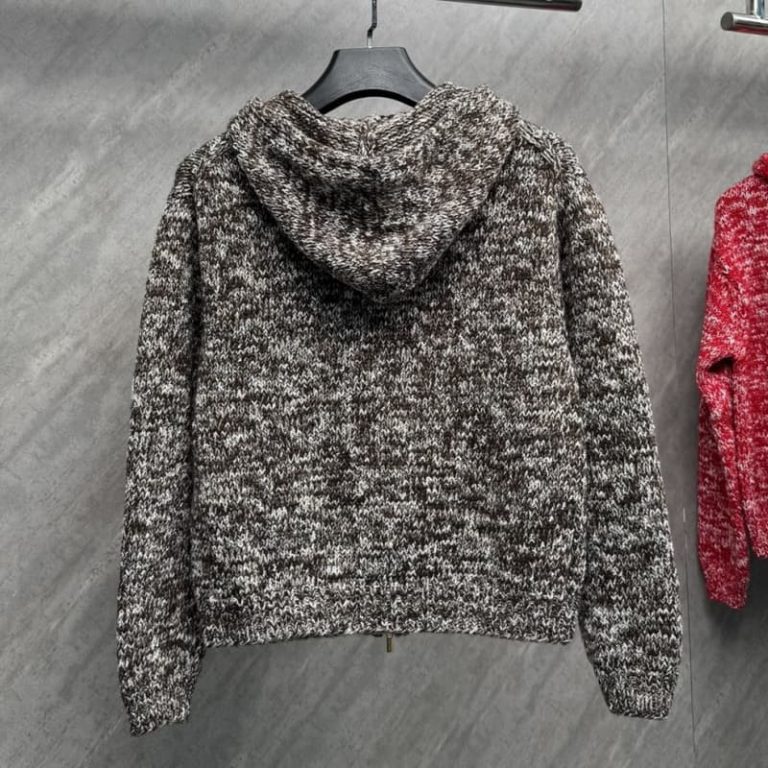 Miumiu Best Quality Wool Knit Hooded Cardigan-2