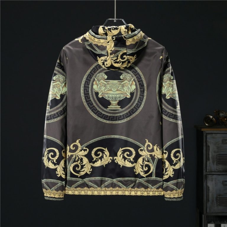 Versace High Quality Men Hooded Zip-Up Full Logo Printed Jacket FZ264 (6)