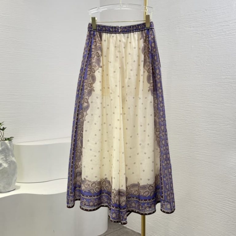 Zimmermann High Quality purple violet paisley print sleeveless backless blouse tops and pants set 100%Linen-4